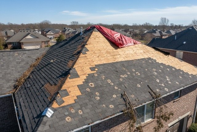 Aerial roof inspection imagery